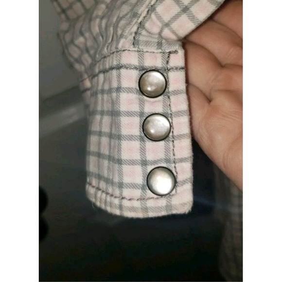 Vtg Old Navy Button Up RodeoWestern Shirt Roping Pearl Buttons Checkered 2XL - Picture 4 of 5